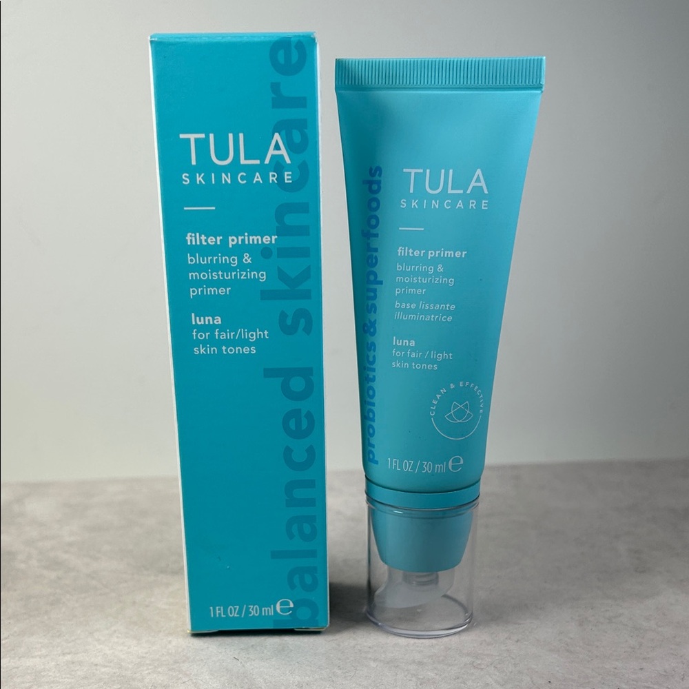 TULA Skin Care Face Filter Blurring and Moisturizing Primer - Luna.  1 fl oz.